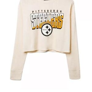 Pittsburgh Steelers Women's Cream Sweater